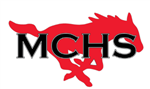  Red mustang horse logo